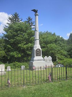 COL. ELMER E. ELLSWORTH MONUMENT AND GRAVE