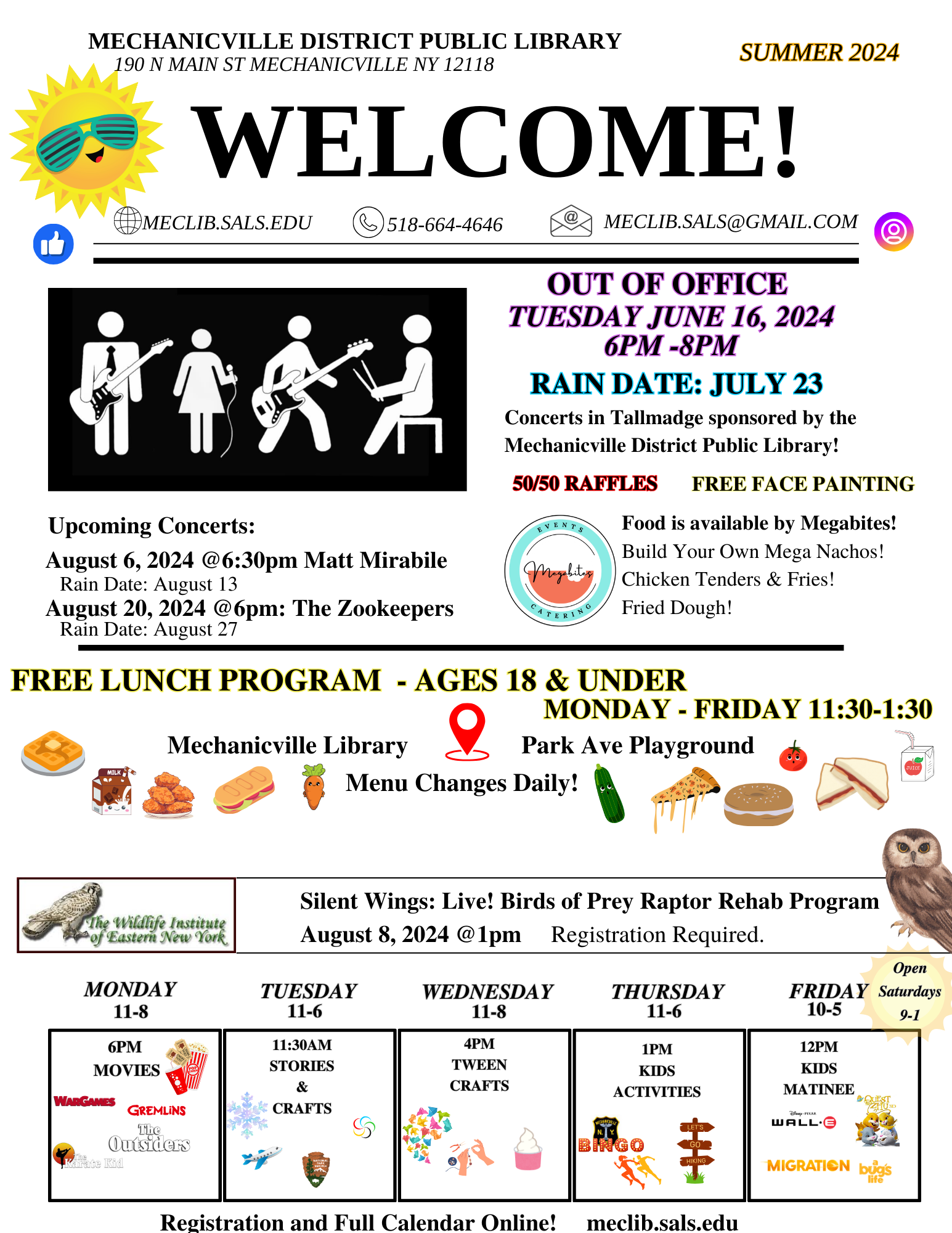Mechanicville Library free summer concert series: out of office 